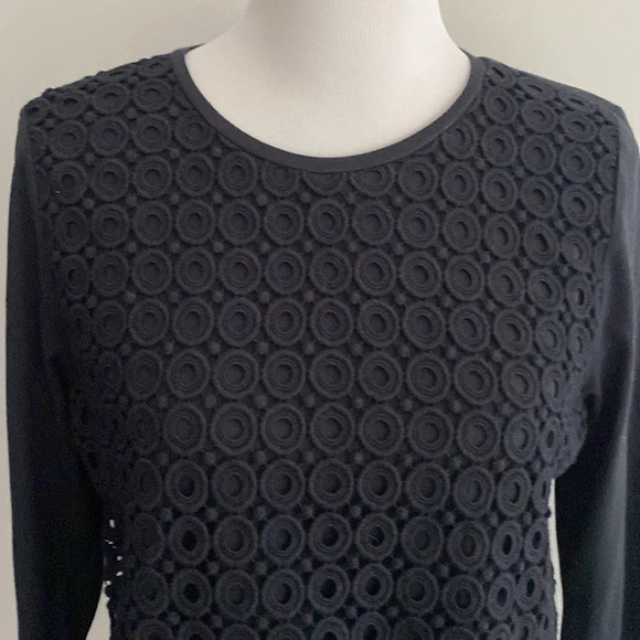 ·J Crew· Mixed Media Layered Tee, 3/4 sleeves, NWOT, Medium - Picture 4 of 9